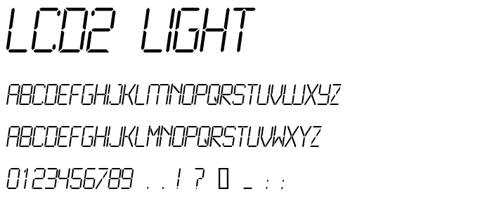LCD2 Light font